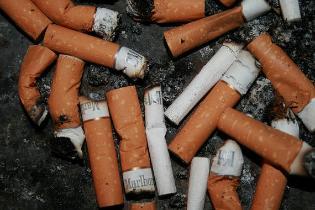 cigarette butts